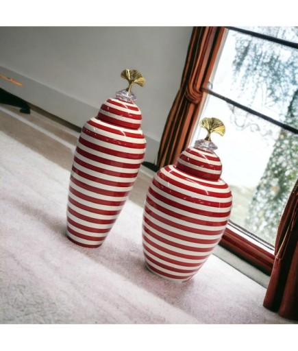 MERCAN HALE KIRMIZI BEYAZ EL BOYAMA 