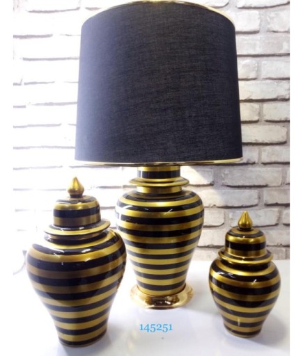 KLASİK ABAJUR KÜP HALE SİYAH ALTIN 145 251