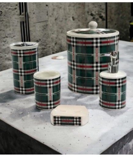 MİMOZA BANYO SET EKOSE YEŞİL