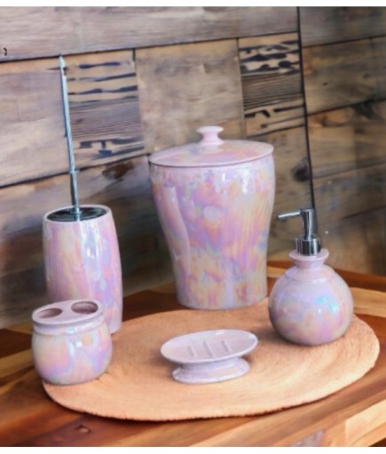 ORKİDE BANYO SET PEMBE JANJAN