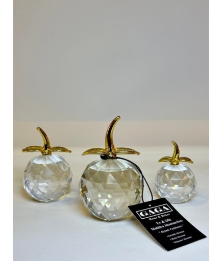 BYK.KRİSTAL 3'LÜ ŞEFFAF ELMA GAGA-618