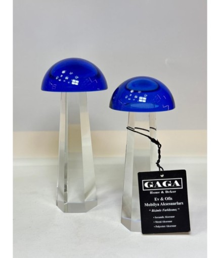 KRİSTAL 2'Lİ SET MANTAR DEKOR GAGA-611