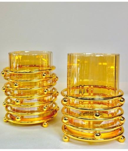 2'Lİ METAL CAMLI MUMLUK GAGA-039