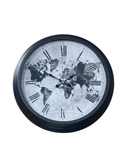 DUVAR SAAT SİYAH 40X40 METAL KASA GAGA-905