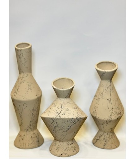 3'LÜ MAT ZİKZAK VAZO SET GAGA-1212