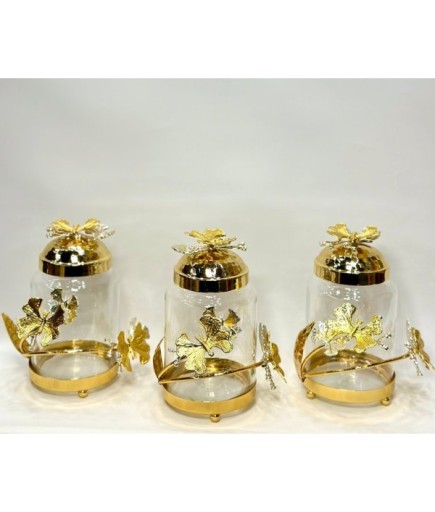 SARMAŞIK KELEBEK MODEL 3'LÜ KAVANOZ SETİ GAGA-4900