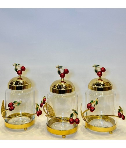 SARMAŞIK KİRAZ MODEL 3'LÜ KAVANOZ SETİ GAGA-4902