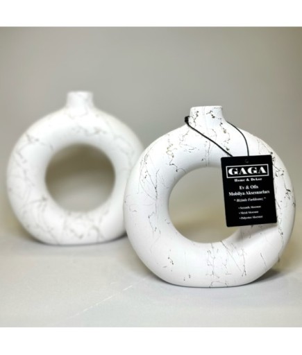 2'Lİ HALKA MODEL MAT VAZO SET GAGA-1204