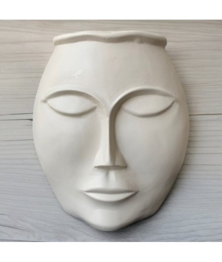 Yassı Yüz Vazo	Beyaz