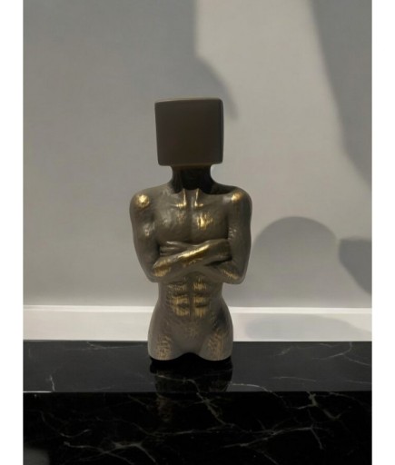 Geometrik Kare Başlı Soyut Set Deokratif Obje