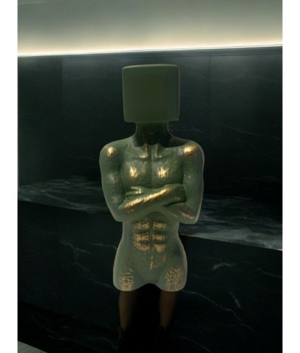 Geometrik Kare Başlı Soyut Set Deokratif Obje