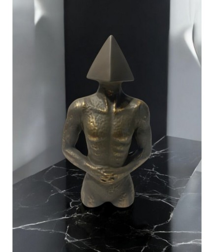 Geometrik Piramit Başlı Soyut Set Deokratif Obje