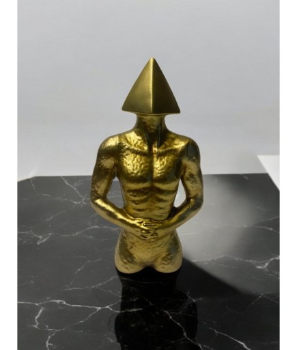 Geometrik Piramit Başlı Soyut Set Deokratif Obje