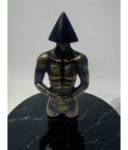 Geometrik Piramit Başlı Soyut Set Deokratif Obje