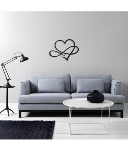 Siyah Kalp Duvar Dekorasyon