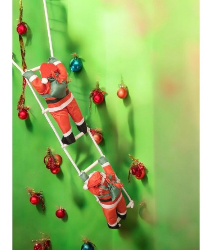 İpe Tırmanan Noel Baba Dekoratif Obje