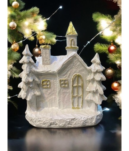 Kış Evi Beyaz Dekoratif