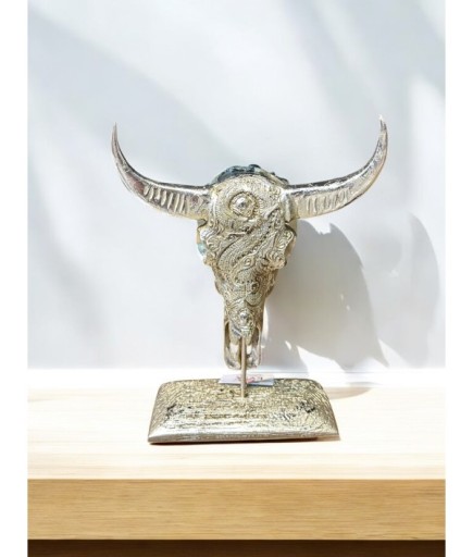 Boynuzlu Kafatası Dekoratif Obje