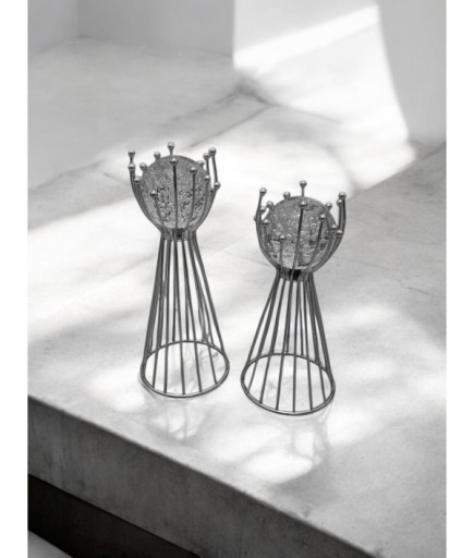 2'li Güldalı Metal Dekor Obje