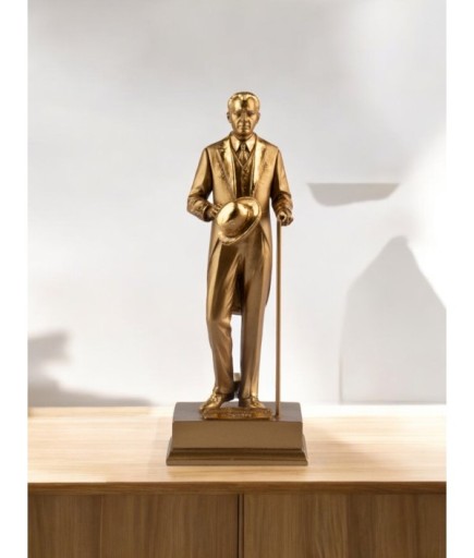 Baston ve Şapkalı Mustafa Kemal Atatürk Dekoratif Büst Biblo
