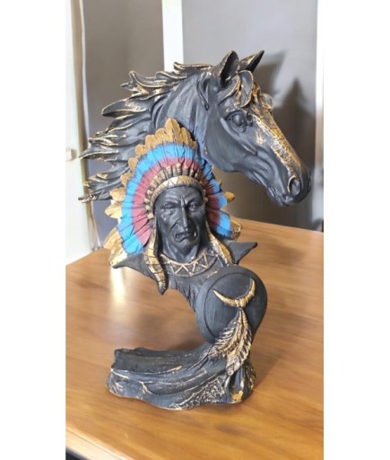 Atlı Kızılderili Dekoratif Obje Biblo