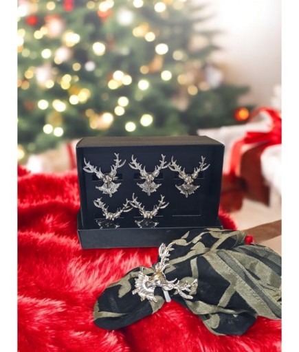 6'lı Geyik Model Metal Kararma Yapmaz Peçetelik