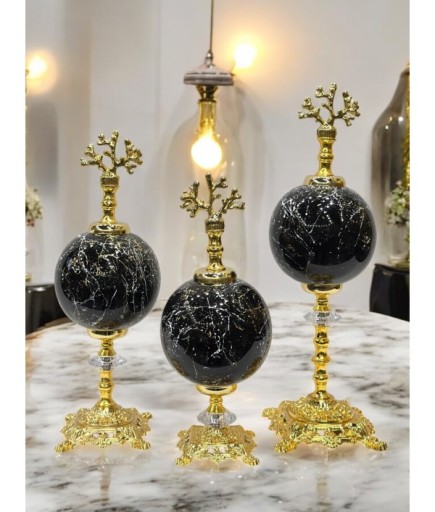 Mercan Başlı Metal Dekoratif Obje