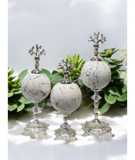 Mercan Başlı Metal Dekoratif Obje