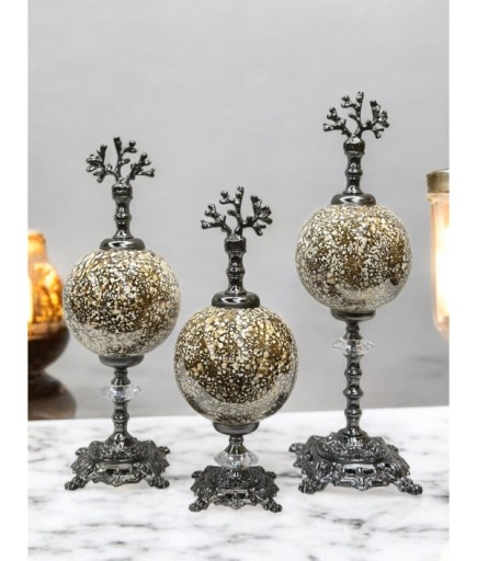 Mercan Başlı Metal Dekoratif Obje