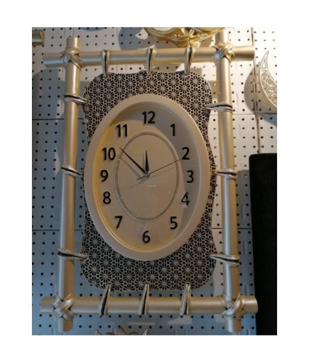 Krem Rengi Dekoratif Salon Duvar Saati