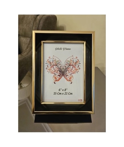 Derin Siyah Gold Çerçeve