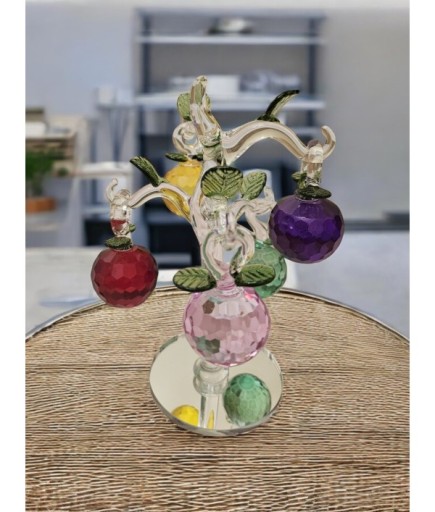 Özel Kristal Kesim 5'li Üzüm Dekoratif Obje