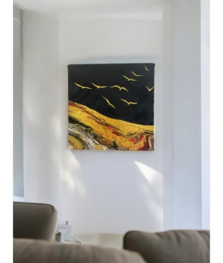 25 x 25 Tuval Üzeri Akrilik Boya Tablo