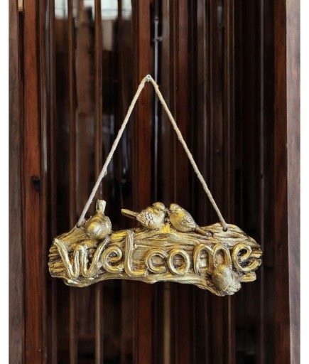 Kuşlu Welcome Giriş Kapı Dekorasyon Obje