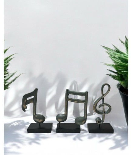 3'lü Müzik Notası Dekoratif Obje