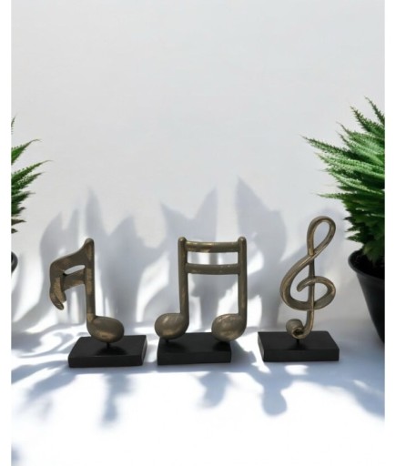 3'lü Müzik Notası Dekoratif Obje