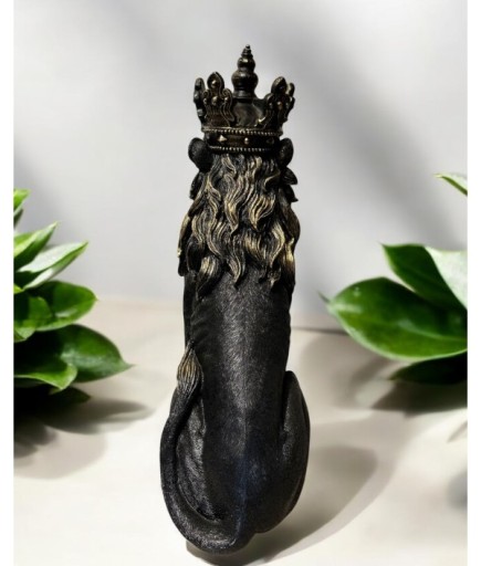 80 Cm Dekoratif Taçlı Aslan Kral