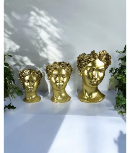 3'lü Helen Dekoratif Saksı