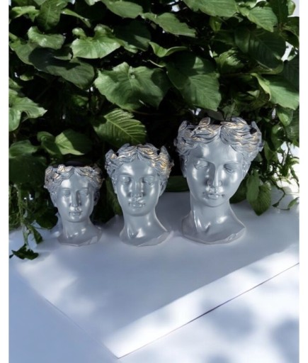 3'lü Helen Dekoratif Saksı