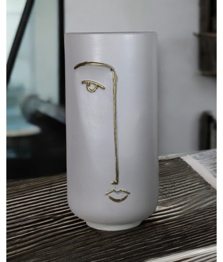 Uzun Yarım Yüz Dekoratif Vazo C 4046