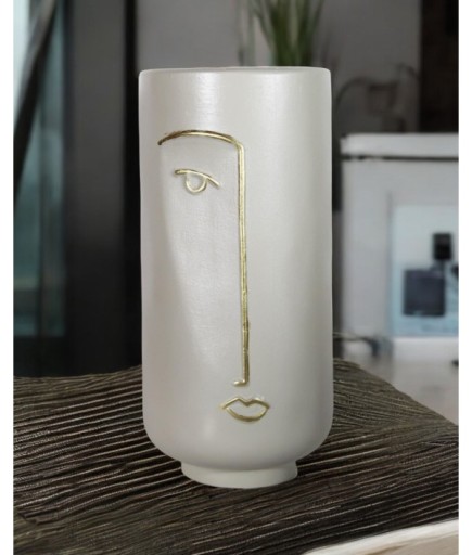 Uzun Yarım Yüz Dekoratif Vazo C 4046