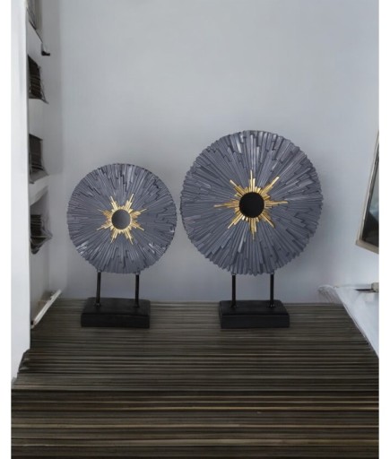 2'li İris Dekoratif Daire Biblo Obje C 4055