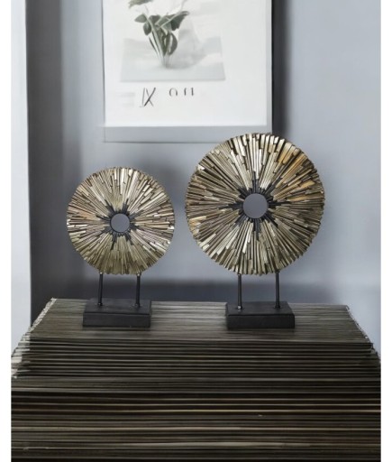 2'li İris Dekoratif Daire Biblo Obje C 4055