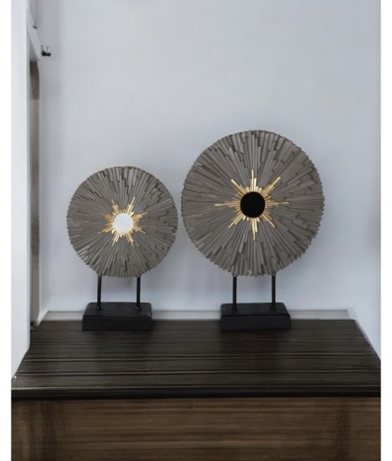 2'li İris Dekoratif Daire Biblo Obje C 4055