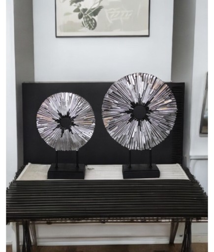 2'li İris Dekoratif Daire Biblo Obje C 4055