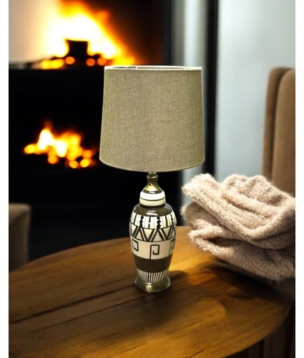 ABJ 220 182 MERCAN ABAJUR KİLİM DESEN KAHVE