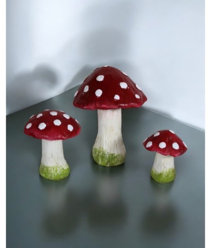 3'lü Mantar Dekoratif Obje Biblo C 0139