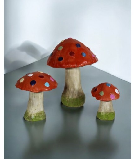 3'lü Mantar Dekoratif Obje Biblo C 0139