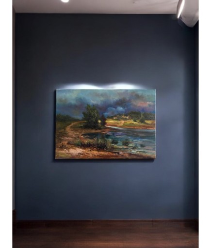 35 x 50 Sazlık Tema Tuval Üzeri Akrilik Boya Tablo