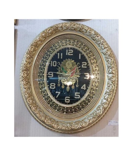 Osmanlı Tuğralı Duvar Saati 52x60 Cm